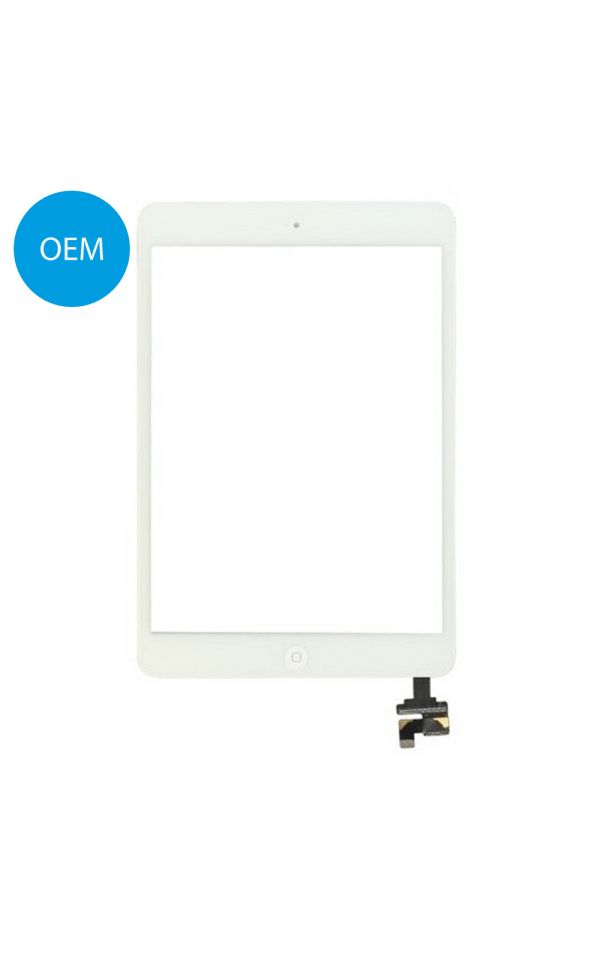 Premium Quality Glass Digitizer IC Flex Home Button for iPad Mini 1 2 White