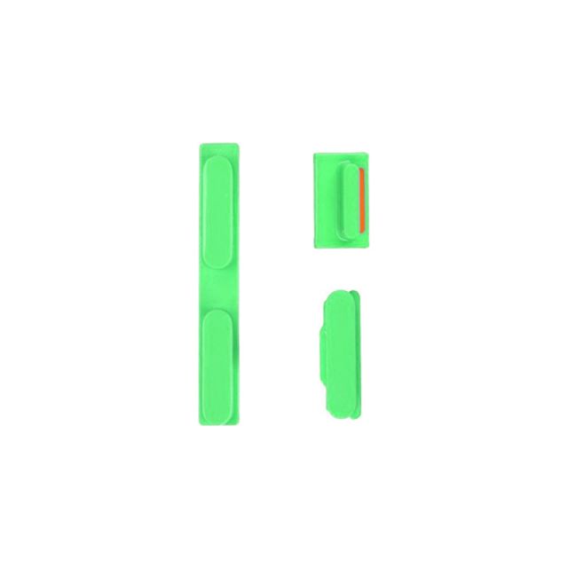 Button Set Power Volume Mute Replacement for iPhone 5C Green