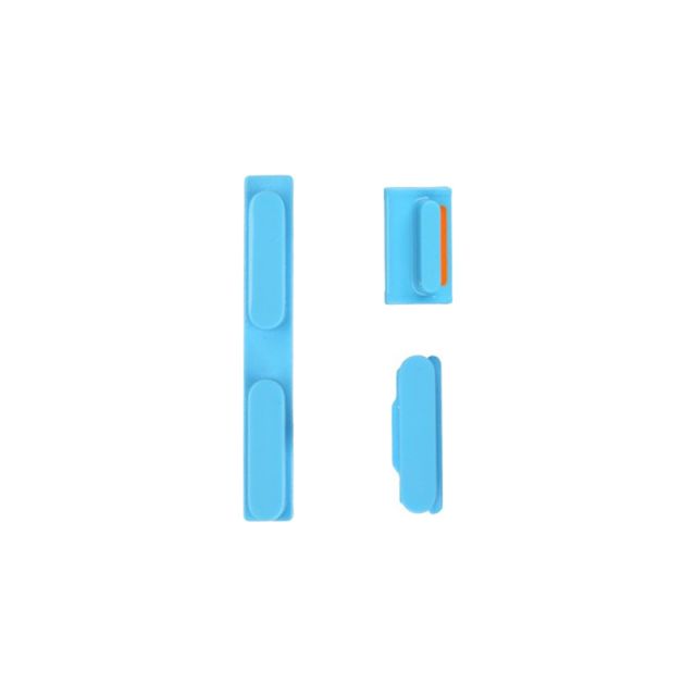 Button Set Power Volume Mute Replacement for iPhone 5C Blue