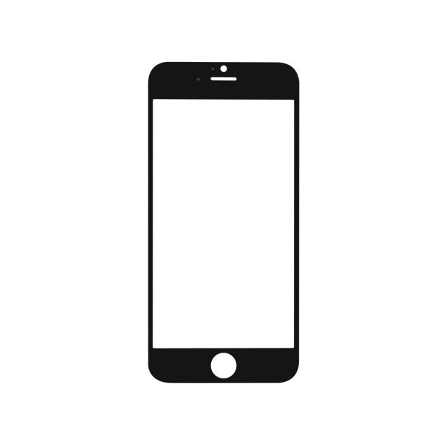 Black Front Glass Screen Lens Replacement for iPhone 6