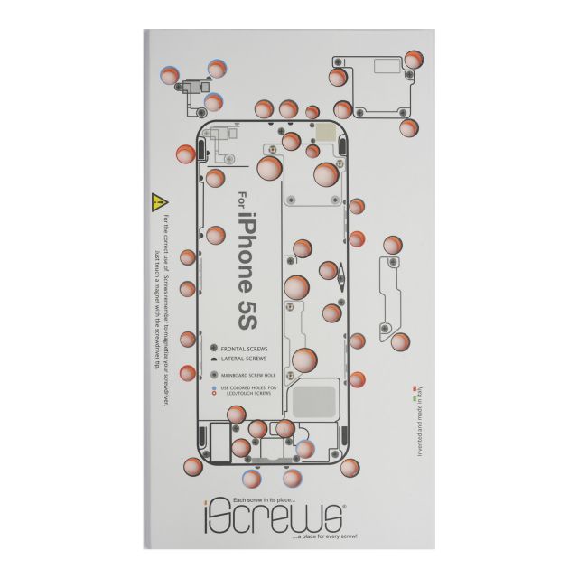 iScrews Repair Screw Organiser Sheet Tray Map for iPhone 5S