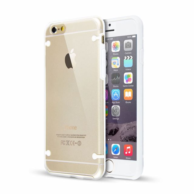 Clear Hard Back Silicone TPU Bumper Cover Case for iPhone 6 White